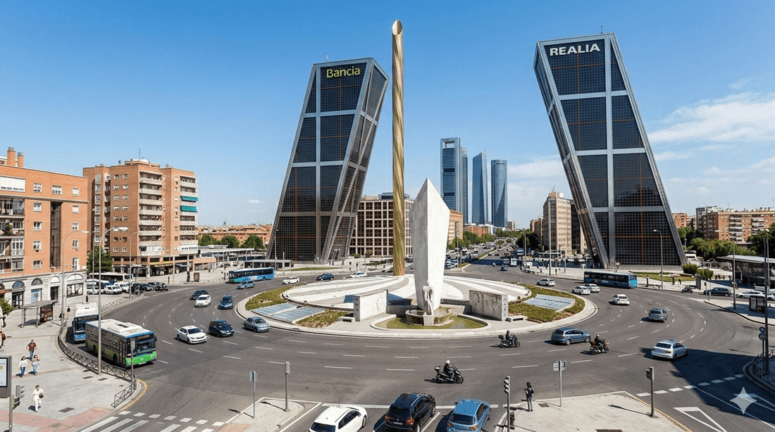 Vista de Plaza Castilla en Madrid Norte